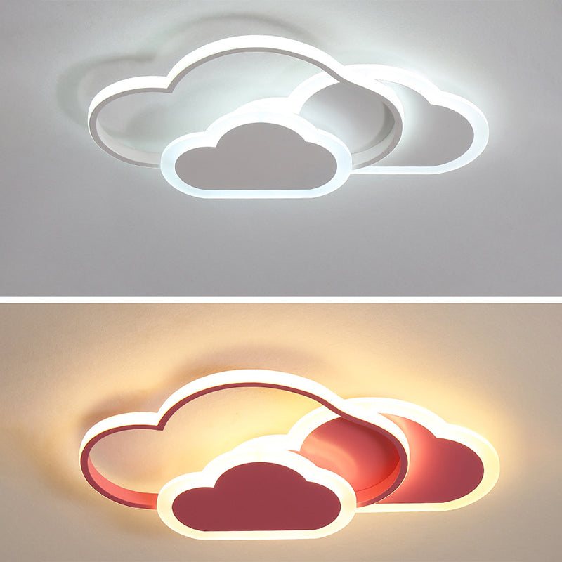 Nordic Style Metal Flush Mount Ceiling Lamp Cartoon Shape LED Flush Mount Lighting for Kids Bedroom Clearhalo 'Ceiling Lights' 'Close To Ceiling Lights' 'Lighting' 2628391
