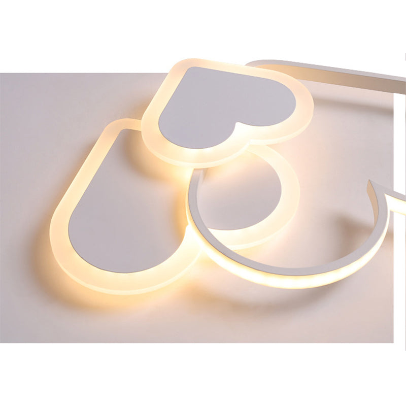 Nordic Style Metal Flush Mount Ceiling Lamp Cartoon Shape LED Flush Mount Lighting for Kids Bedroom Clearhalo 'Ceiling Lights' 'Close To Ceiling Lights' 'Lighting' 2628393