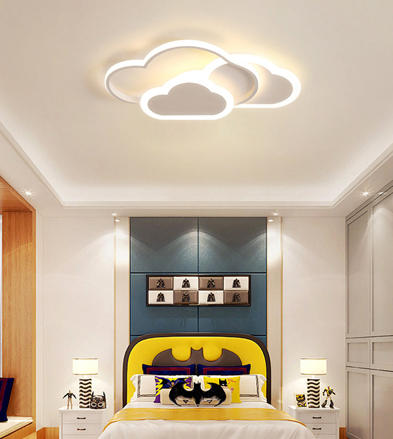 Nordic Style Metal Flush Mount Ceiling Lamp Cartoon Shape LED Flush Mount Lighting for Kids Bedroom Clearhalo 'Ceiling Lights' 'Close To Ceiling Lights' 'Lighting' 2628395