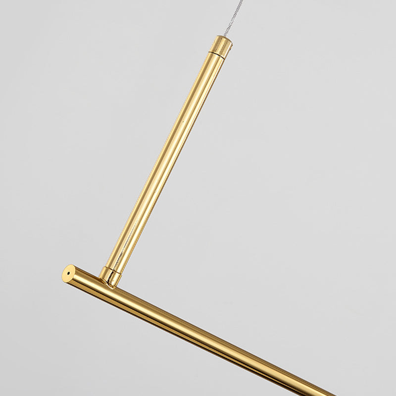 Modern Minimalism Linear Metal Island Pendant Lighting Spherical Glass Island Ceiling Light for Dining Table Clearhalo 'Ceiling Lights' 'Island Lights' 'Lighting' 2628455