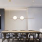 Modern Minimalism Linear Metal Island Pendant Lighting Spherical Glass Island Ceiling Light for Dining Table Clearhalo 'Ceiling Lights' 'Island Lights' 'Lighting' 2628458
