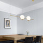 Modern Minimalism Linear Metal Island Pendant Lighting Spherical Glass Island Ceiling Light for Dining Table Clearhalo 'Ceiling Lights' 'Island Lights' 'Lighting' 2628460