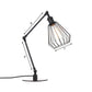 Diamond Cage Bedroom Table Lighting Metallic 1 Head Farmhouse Stylish Adjustable Table Lamp in Black/Brass Finish Clearhalo 'Lamps' 'Table Lamps' Lighting' 262852