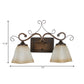 Flared Frosted Glass Vanity Lighting Traditional 2 Lights Bathroom Wall Mounted Lamp in Beige Clearhalo 'Vanity Lights' 'Wall Lights' Lighting' 262857