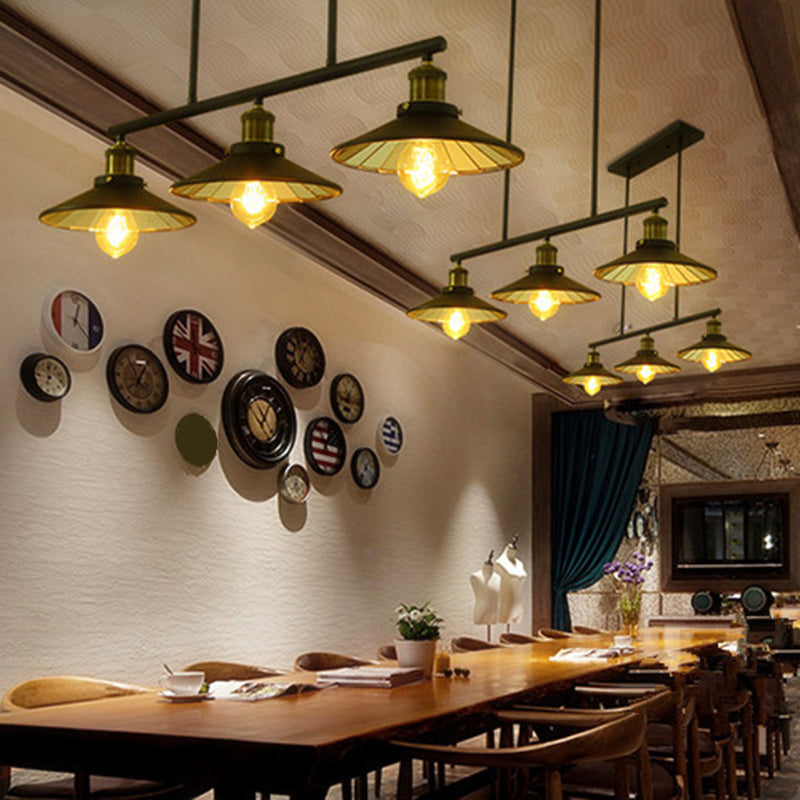 3 Lights Metal Island Pendant Lighting Industrial Black Cone Shade Island Lamps for Restaurant Clearhalo 'Ceiling Lights' 'Island Lights' 'Lighting' 2628708