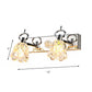 Flower Shade Wall Light Fixture Modernism Clear Glass 2/3 Lights Silver Finish Vanity Wall Light for Bathroom, 12"/18" W Clearhalo 'Modern wall lights' 'Modern' 'Vanity Lights' 'Wall Lights' Lighting' 262886