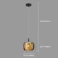 Melon Shaped Dining Room Pendulum Light Crystal 1-Light Postmodern Minimalist Hanging Lamp Kit Clearhalo 'Ceiling Lights' 'Pendant Lights' 'Pendants' Lighting' 2629081