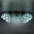 3 Heads Ceiling Flush Light Fixture Tiffany Small Stained Glass Flush Mount Lighting for Hall Light Blue Clearhalo 'Ceiling Lights' 'Close To Ceiling Lights' 'Lighting' 2629214