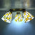 3 Heads Ceiling Flush Light Fixture Tiffany Small Stained Glass Flush Mount Lighting for Hall Yellow-White Clearhalo 'Ceiling Lights' 'Close To Ceiling Lights' 'Lighting' 2629222