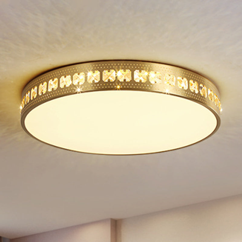Minimalist Geometric Shaped Ceiling Light Acrylic Living Room LED Flush Mount Light in Gold Clearhalo 'Ceiling Lights' 'Close To Ceiling Lights' 'Lighting' 2629291