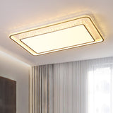 Minimalist Geometric Shaped Ceiling Light Acrylic Living Room LED Flush Mount Light in Gold Clearhalo 'Ceiling Lights' 'Close To Ceiling Lights' 'Lighting' 2629294