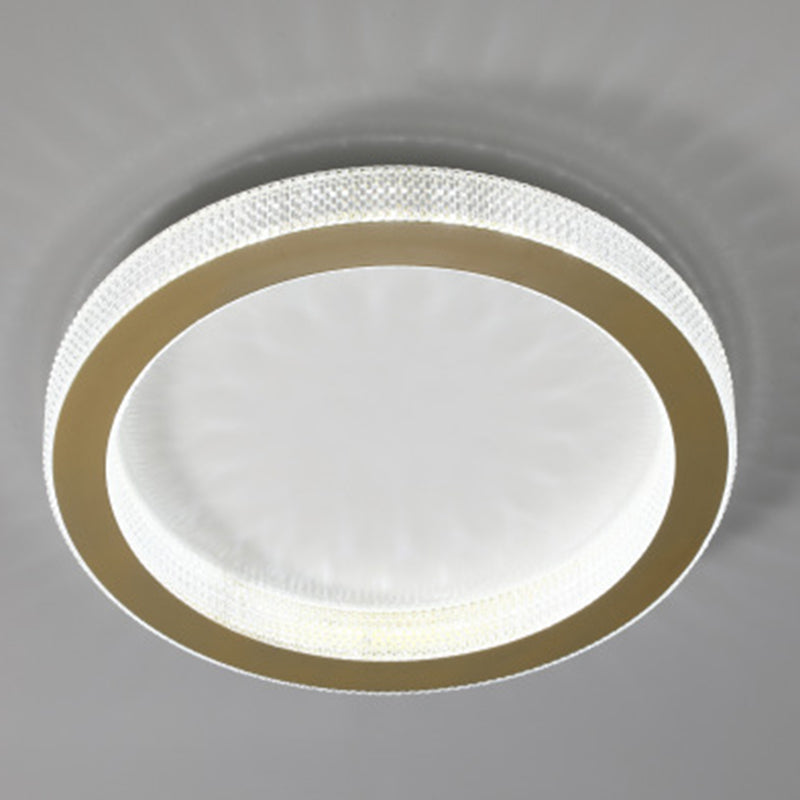 Minimalist Geometric Shaped Ceiling Light Acrylic Living Room LED Flush Mount Light in Gold Gold Circline Clearhalo 'Ceiling Lights' 'Close To Ceiling Lights' 'Lighting' 2629295