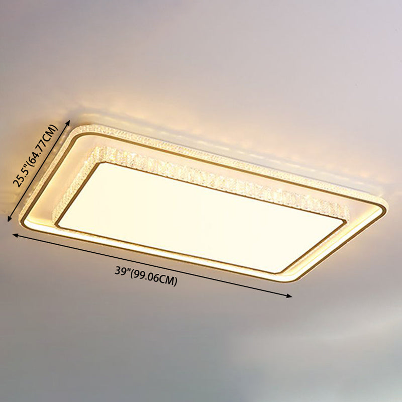 Minimalist Geometric Shaped Ceiling Light Acrylic Living Room LED Flush Mount Light in Gold Clearhalo 'Ceiling Lights' 'Close To Ceiling Lights' 'Lighting' 2629301