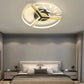 Bedroom LED Flush Light Minimalistic Gold Ceiling Light with Geometric Acrylic Shade Clearhalo 'Ceiling Lights' 'Close To Ceiling Lights' 'Lighting' 2629413