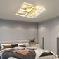 Bedroom LED Flush Light Minimalistic Gold Ceiling Light with Geometric Acrylic Shade Clearhalo 'Ceiling Lights' 'Close To Ceiling Lights' 'Lighting' 2629415