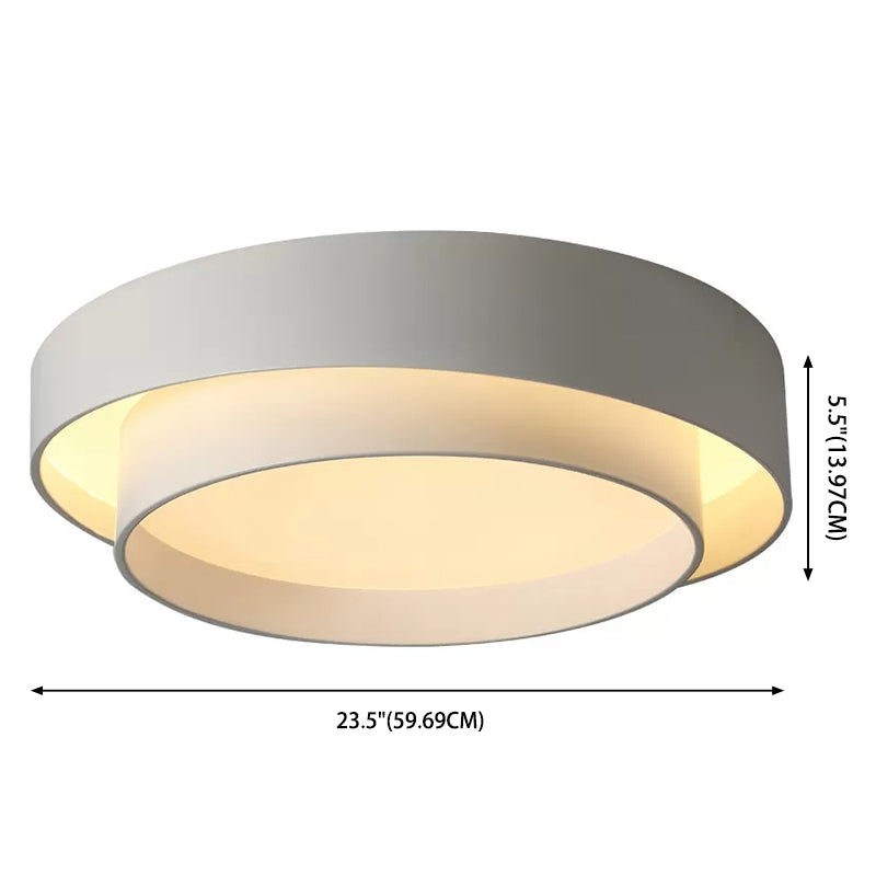 Acrylic Drum Shade Flush Lamp Nordic Style LED Ceiling Flush Mount Light for Bedroom Clearhalo 'Ceiling Lights' 'Close To Ceiling Lights' 'Lighting' 2629438