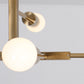 Modern Minimalist Linear Chandelier Light Fixture Molecular White Glass 5 Light Ceiling Chandelier Clearhalo 'Ceiling Lights' 'Chandeliers' Lighting' 2629579