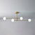 Post-Modern Metal Hanging Chandelier Light Glass Shade Ceiling Chandelier in Gold for Living Room 4 Cream Clearhalo 'Ceiling Lights' 'Chandeliers' Lighting' options 2629610_c3a70c94-468d-429e-b911-71a3ba7c6eac