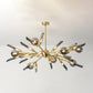 Post-Modern Metal Starburst Hanging Chandelier Light Glass Shade Ceiling Chandelier for Living Room 32 Smoke Gray Clearhalo 'Ceiling Lights' 'Chandeliers' Lighting' options 2629684_39176000-5993-42bd-acf4-77be858797d7