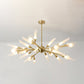Post-Modern Metal Starburst Hanging Chandelier Light Glass Shade Ceiling Chandelier for Living Room Clearhalo 'Ceiling Lights' 'Chandeliers' Lighting' options 2629686