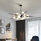 Modern Starburst Hanging Chandelier Light Opal Glass Shade Ceiling Chandelier for Living Room Clearhalo 'Ceiling Lights' 'Chandeliers' Lighting' options 2629714
