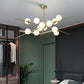 Modern Starburst Hanging Chandelier Light Opal Glass Shade Ceiling Chandelier for Living Room Clearhalo 'Ceiling Lights' 'Chandeliers' Lighting' options 2629716