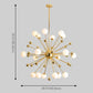 Post-Modern Starburst Metal Hanging Chandelier Light Glass Shade Ceiling Chandelier in Gold for Living Room Clearhalo 'Ceiling Lights' 'Chandeliers' Lighting' 2629762