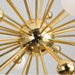 Post-Modern Starburst Metal Hanging Chandelier Light Glass Shade Ceiling Chandelier in Gold for Living Room Clearhalo 'Ceiling Lights' 'Chandeliers' Lighting' 2629770