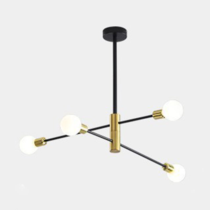 Black Molecular Chandelier Lighting Modern Sphere Glass Hanging Pendant Light for Living Room Clearhalo 'Ceiling Lights' 'Chandeliers' Lighting' options 2629787