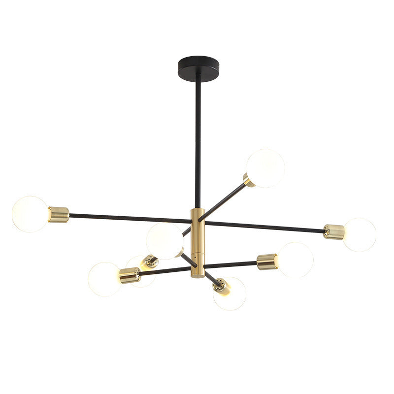 Black Molecular Chandelier Lighting Modern Sphere Glass Hanging Pendant Light for Living Room Clearhalo 'Ceiling Lights' 'Chandeliers' Lighting' options 2629792