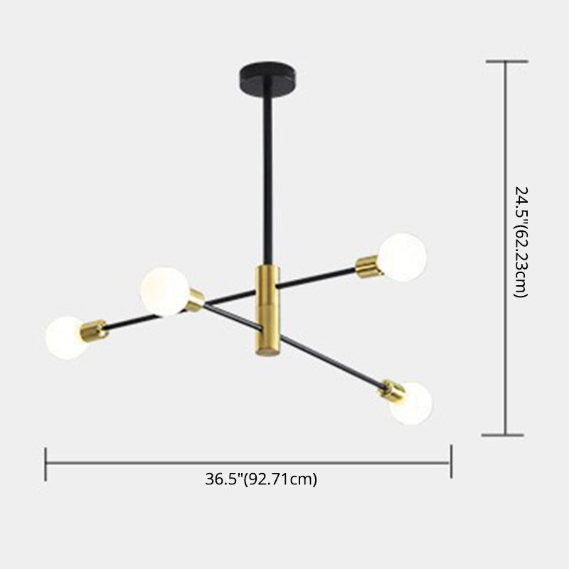 Black Molecular Chandelier Lighting Modern Sphere Glass Hanging Pendant Light for Living Room Clearhalo 'Ceiling Lights' 'Chandeliers' Lighting' options 2629793