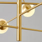 Post-Modern Hanging Chandelier Light Satin Opal Glass Ceiling Chandelier in Gold for Living Room Clearhalo 'Ceiling Lights' 'Chandeliers' Lighting' options 2629835