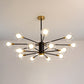 Post-Modern Starburst Hanging Chandelier Light Clear Globe Glass Ceiling Chandelier for Living Room Clearhalo 'Ceiling Lights' 'Chandeliers' Lighting' options 2629848