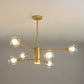 Post-Modern Starburst Hanging Chandelier Light Clear Globe Glass Ceiling Chandelier for Living Room Clearhalo 'Ceiling Lights' 'Chandeliers' Lighting' options 2629849
