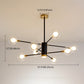 Post-Modern Starburst Hanging Chandelier Light Clear Globe Glass Ceiling Chandelier for Living Room Clearhalo 'Ceiling Lights' 'Chandeliers' Lighting' options 2629860
