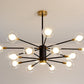 Post-Modern Starburst Hanging Chandelier Light Clear Globe Glass Ceiling Chandelier for Living Room Clearhalo 'Ceiling Lights' 'Chandeliers' Lighting' options 2629861