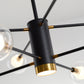 Post-Modern Starburst Hanging Chandelier Light Clear Globe Glass Ceiling Chandelier for Living Room Clearhalo 'Ceiling Lights' 'Chandeliers' Lighting' options 2629863