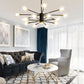 Post-Modern Starburst Hanging Chandelier Light Clear Globe Glass Ceiling Chandelier for Living Room Clearhalo 'Ceiling Lights' 'Chandeliers' Lighting' options 2629866