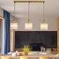 3 Lights Cylinder Multi Hanging Light Fixture Industrial Ribbed Glass Ceiling Light with Hanging Cord for Restaurant Clearhalo 'Ceiling Lights' 'Pendant Lights' 'Pendants' Lighting' 2629934