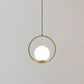 1 Light Hanging Light Fixtures Mid-Century Modern White Glass Hanging Pendant Lights for Bedroom Clearhalo 'Ceiling Lights' 'Pendant Lights' 'Pendants' Lighting' options 2630074