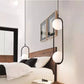1 Light Hanging Light Fixtures Mid-Century Modern White Glass Hanging Pendant Lights for Bedroom Clearhalo 'Ceiling Lights' 'Pendant Lights' 'Pendants' Lighting' options 2630097