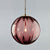 1 Light Round Hanging Ceiling Lights Post-Modern Water Glass Hanging Light Fixtures for Restaurant Purple Clearhalo 'Ceiling Lights' 'Pendant Lights' 'Pendants' Lighting' 2630162