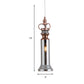 Modern Cylinder Pendant Lamp Smoke Gray/Cognac Glass 1 Light Bedroom Hanging Ceiling Light Clearhalo 'Ceiling Lights' 'Glass shade' 'Glass' 'Modern Pendants' 'Modern' 'Pendant Lights' 'Pendants' Lighting' 263058