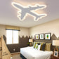 White Airplane Flush-Mount Light Fixture Minimalist LED Acrylic Ceiling Flush Mount Light Clearhalo 'Ceiling Lights' 'Close To Ceiling Lights' 'Lighting' 2630880