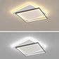 Squared Metal Close to Ceiling Lighting Fixture Modern LED Black-White Flush Mount Lighting Clearhalo 'Ceiling Lights' 'Close To Ceiling Lights' 'Lighting' 2630901