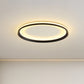 LED Bedroom Close to Ceiling Lighting Minimalist Style Flush Mount Lamp with Circle Metal Shade Black Clearhalo 'Ceiling Lights' 'Close To Ceiling Lights' 'Lighting' 2630964