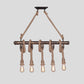 Linear Restaurant Island Lighting Fixture Industrial Metal Beige Chandelier Lighting Fixture Clearhalo 'Ceiling Lights' 'Island Lights' 'Lighting' 2631155