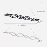 Wave Dinning Room Island Pendant Light Metal LED Contemporary Ceiling Pendant Light in White Clearhalo 'Ceiling Lights' 'Island Lights' 'Lighting' 2631200