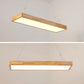 Wood Rectangle Island Lighting Fixture Modern Style LED Wooden Hanging Ceiling Light Clearhalo 'Ceiling Lights' 'Island Lights' 'Lighting' 2631240