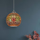 Globe Hanging Light Fixture Modern Gold/Copper 3D Glass 1 Head 8"/10" Wide Dining Room Pendant Lamp Clearhalo 'Ceiling Lights' 'Chandeliers' 'Glass shade' 'Glass' 'Modern Pendants' 'Modern' 'Pendant Lights' 'Pendants' Lighting' 263129